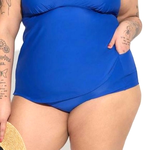 ❤️NWT TORRID ACTIVE SWIM BOTTOM ULTRA HIGH RISE POCKETS POWER MESH TUMMY CONTROL - Picture 5 of 9